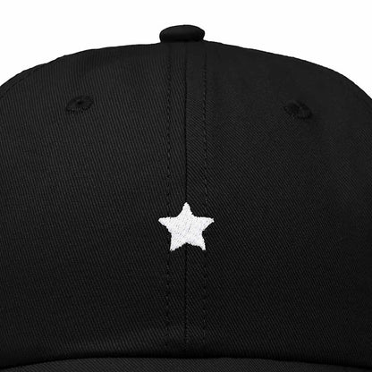 Dalix Lil Star Embroidered Cotton Cap Outdoor Dad Hat Womens in Black