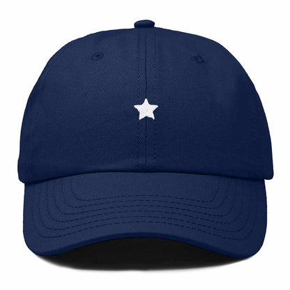 Dalix Lil Star Embroidered Cotton Cap Outdoor Dad Hat Womens in Navy Blue