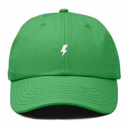Dalix Lil Bolt Embroidered Cotton Summer Outdoor Baseball Cap Dad Hat Mens in Kelly Green