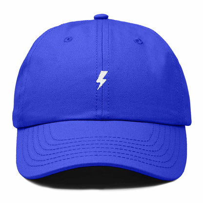 Dalix Lil Bolt Embroidered Cotton Summer Outdoor Baseball Cap Dad Hat Mens in Royal Blue