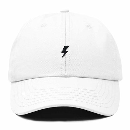 Dalix Lil Bolt Embroidered Cotton Summer Outdoor Baseball Cap Dad Hat Mens in White