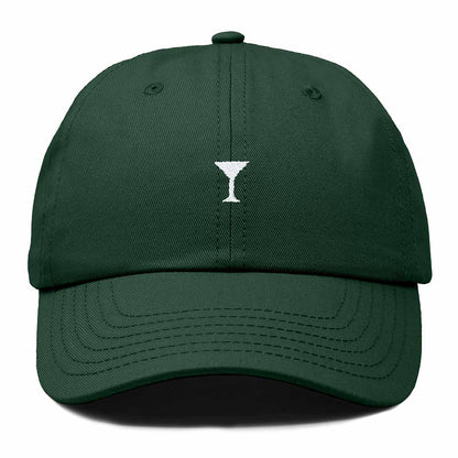 Dalix Lil Martini Embroidered Cotton Summer Outdoor Baseball Cap Dad Hat Womens in Dark Green