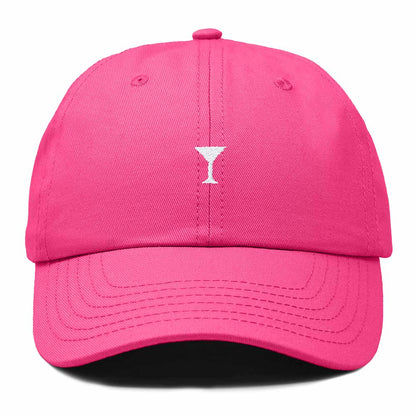 Dalix Lil Martini Embroidered Cotton Summer Outdoor Baseball Cap Dad Hat Womens in Hot Pink