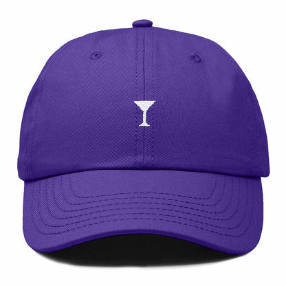 Dalix Lil Martini Embroidered Cotton Summer Outdoor Baseball Cap Dad Hat Womens in Purple