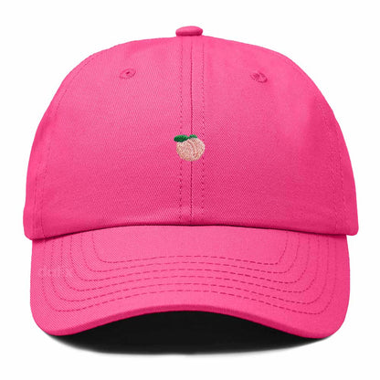 Dalix Lil Peach Embroidered Cotton Summer Cute Outdoor Baseball Cap Dad Hat Womens in Hot Pink