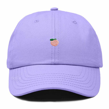 Dalix Lil Peach Embroidered Cotton Summer Cute Outdoor Baseball Cap Dad Hat Womens in Lavender