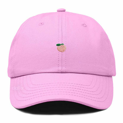 Dalix Lil Peach Embroidered Cotton Summer Cute Outdoor Baseball Cap Dad Hat Womens in Light Pink