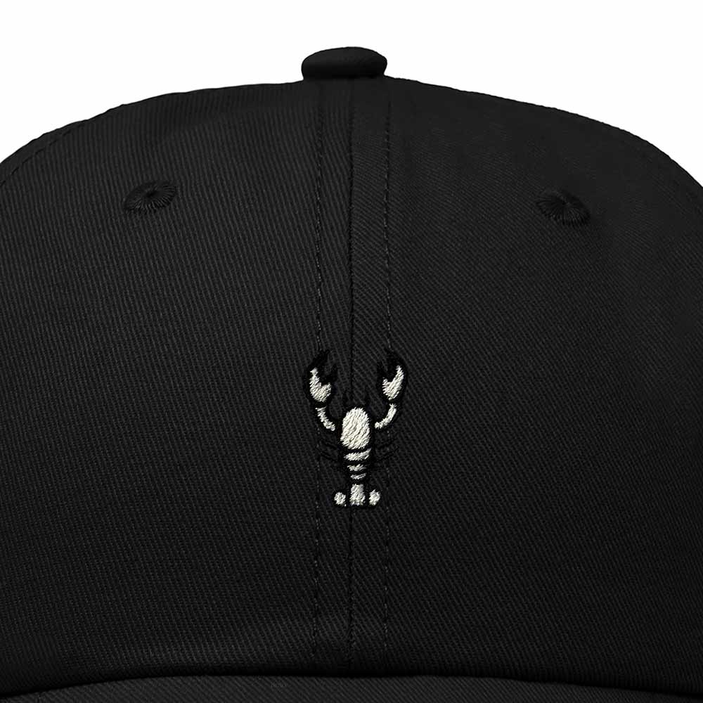 Dalix Lobster Embroidered Adjustable Cotton Twill Dad Hat for Women in Black