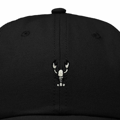Dalix Lobster Embroidered Adjustable Cotton Twill Dad Hat for Women in Black