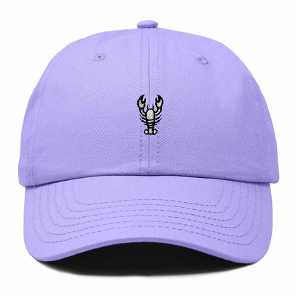 Dalix Lobster Embroidered Adjustable Cotton Twill Dad Hat for Women in Lavender