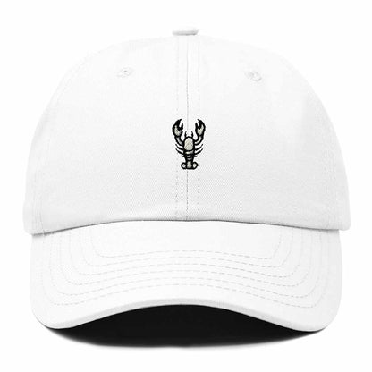 Dalix Lobster Embroidered Adjustable Cotton Twill Dad Hat for Women in White