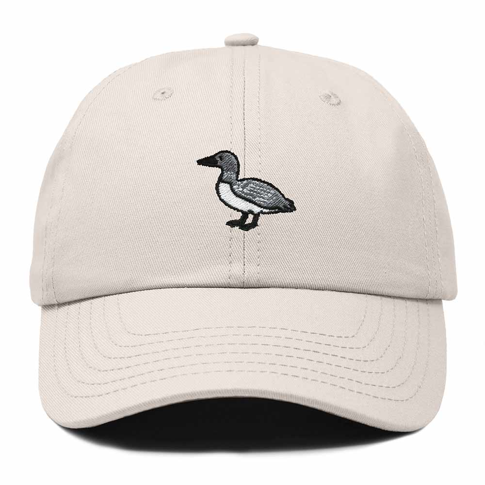 Dalix Common Loon Minnesota Embroidered Bird Cotton Baseball Cap Dad Hat Mens Womens Outdoor Summer in Beige