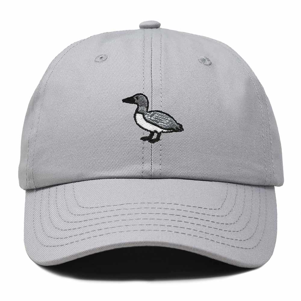 Dalix Common Loon Minnesota Embroidered Bird Cotton Baseball Cap Dad Hat Mens Womens Outdoor Summer in Gray