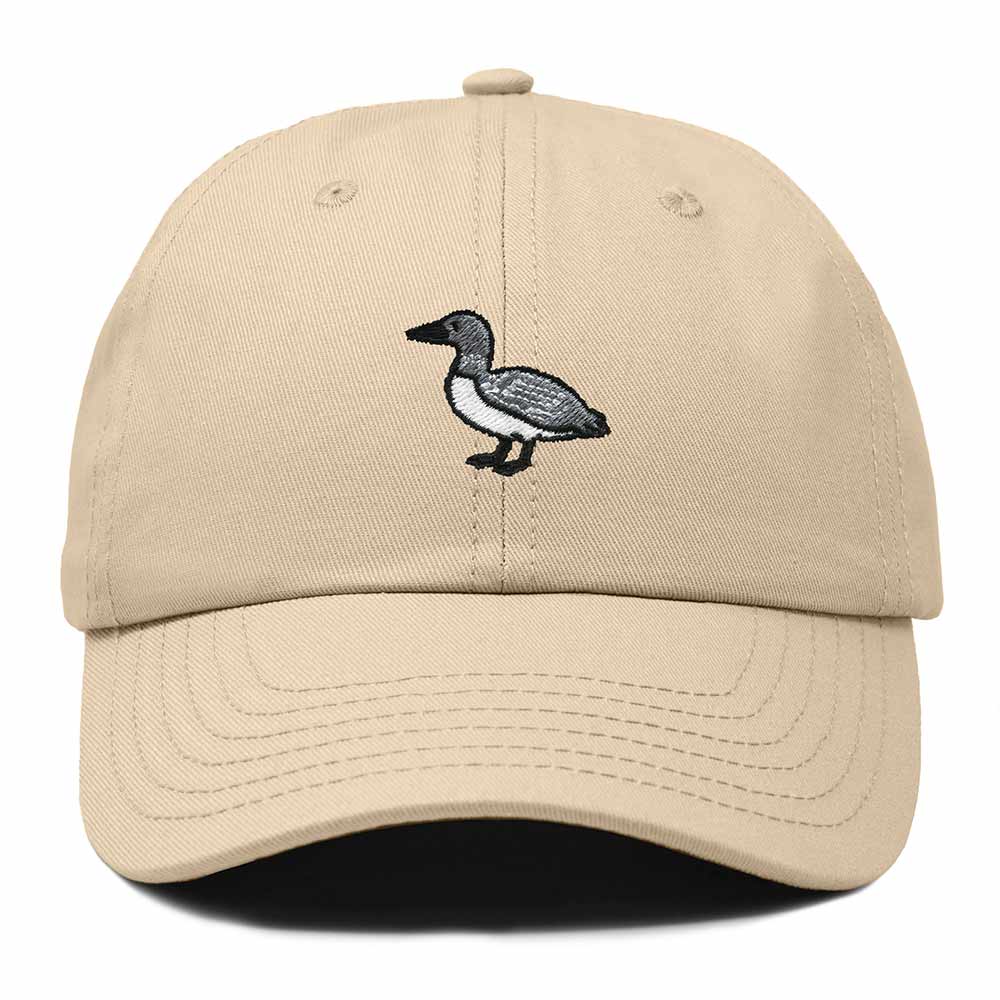 Dalix Common Loon Minnesota Embroidered Bird Cotton Baseball Cap Dad Hat Mens Womens Outdoor Summer in Khaki