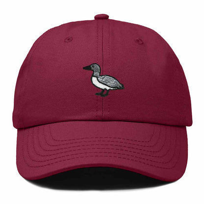 Dalix Common Loon Minnesota Embroidered Bird Cotton Baseball Cap Dad Hat Mens Womens Outdoor Summer in Maroon