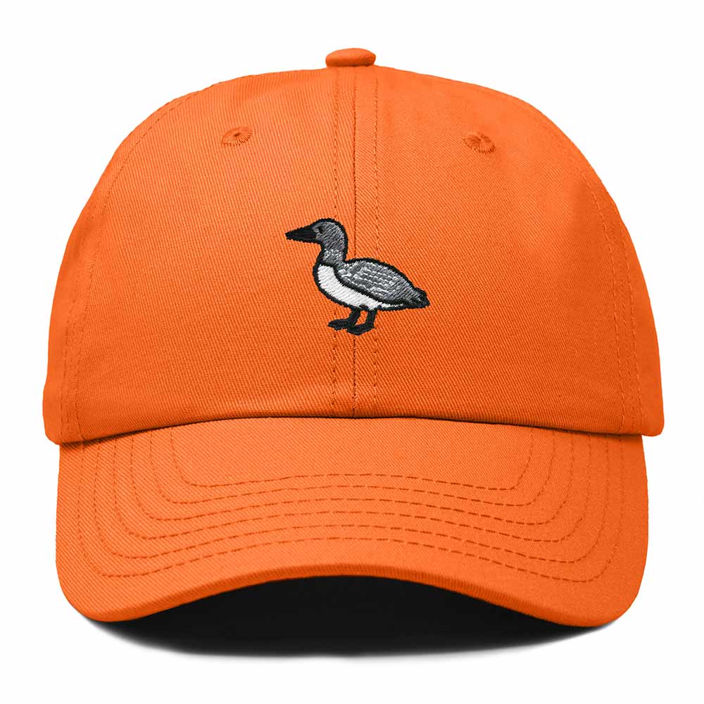 Dalix Common Loon Minnesota Embroidered Bird Cotton Baseball Cap Dad Hat Mens Womens Outdoor Summer in Orange