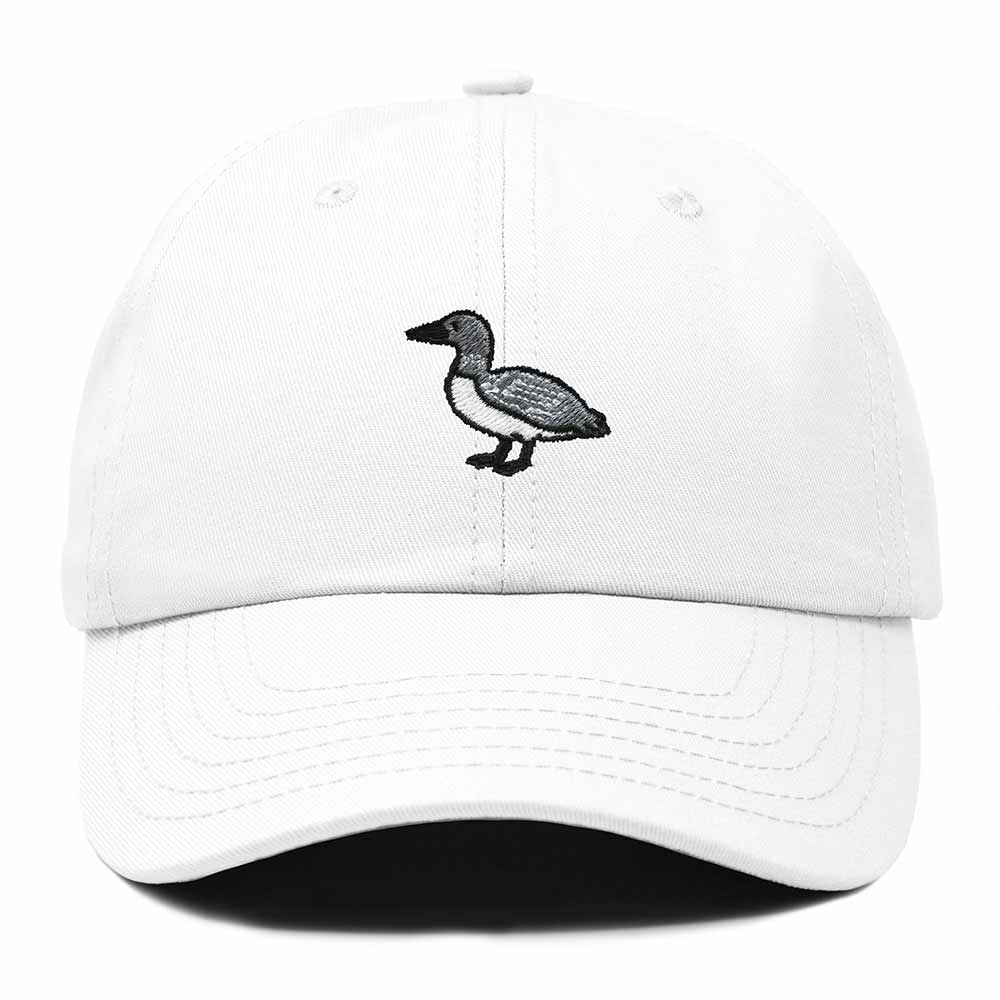 Dalix Common Loon Minnesota Embroidered Bird Cotton Baseball Cap Dad Hat Mens Womens Outdoor Summer in White