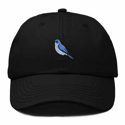 Dalix Mountain Bluebird Idaho Embroidered Bird Cotton Baseball Cap Dad Hat Mens Womens Outdoor Summer in Black