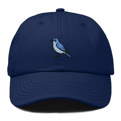 Dalix Mountain Bluebird Idaho Embroidered Bird Cotton Baseball Cap Dad Hat Mens Womens Outdoor Summer in Navy Blue