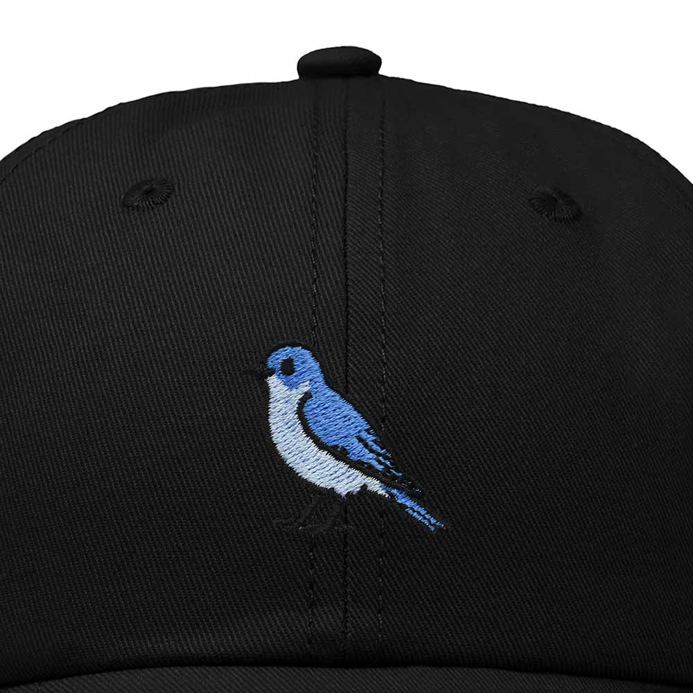 Dalix Mountain Bluebird Nevada Embroidered Bird Cotton Baseball Cap Dad Hat Mens Womens Outdoor Summer in Black