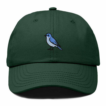 Dalix Mountain Bluebird Nevada Embroidered Bird Cotton Baseball Cap Dad Hat Mens Womens Outdoor Summer in Dark Green