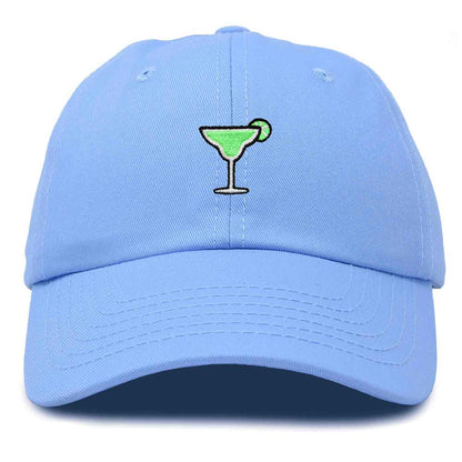 Dalix Margarita Embroidered Cap Cotton Baseball Cute Cool Dad Hat Womens in Light Blue