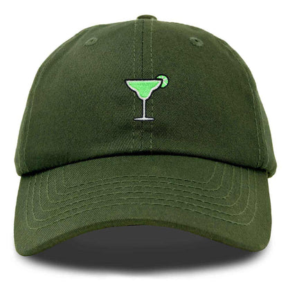 Dalix Margarita Embroidered Cap Cotton Baseball Cute Cool Dad Hat Womens in Olive
