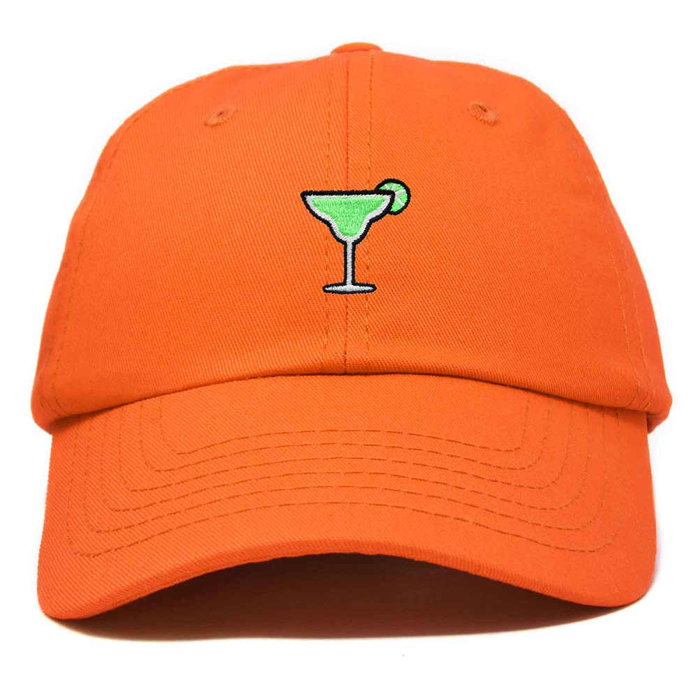 Dalix Margarita Embroidered Cap Cotton Baseball Cute Cool Dad Hat Womens in Orange
