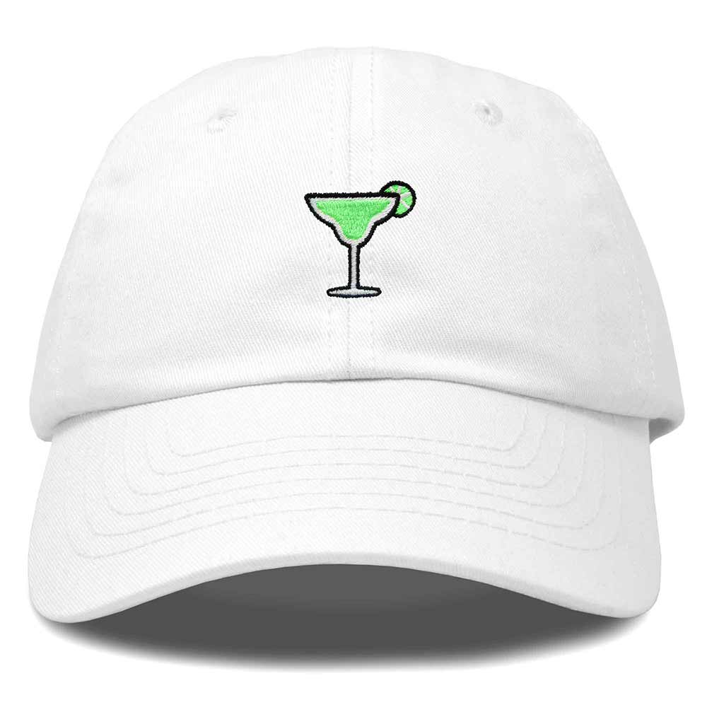 Dalix Margarita Embroidered Cap Cotton Baseball Cute Cool Dad Hat Womens in White