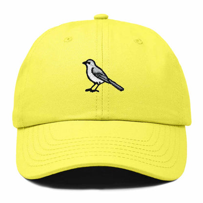 Dalix Northern Mockingbird Arkansas Embroidered Bird Cotton Baseball Cap Dad Hat Mens Womens Outdoor Summer in Yellow