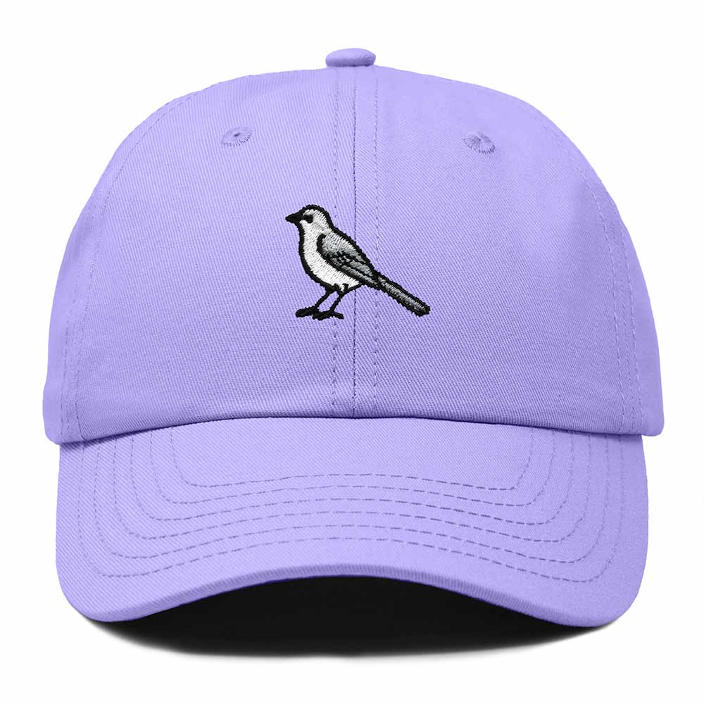 Dalix Northern Mockingbird Florida Embroidered Bird Cotton Baseball Cap Dad Hat Mens Womens Outdoor Summer in Lavender