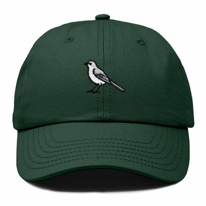 Dalix Northern Mockingbird Tennessee Embroidered Bird Cotton Baseball Cap Dad Hat Mens Womens Outdoor Summer in Dark Green