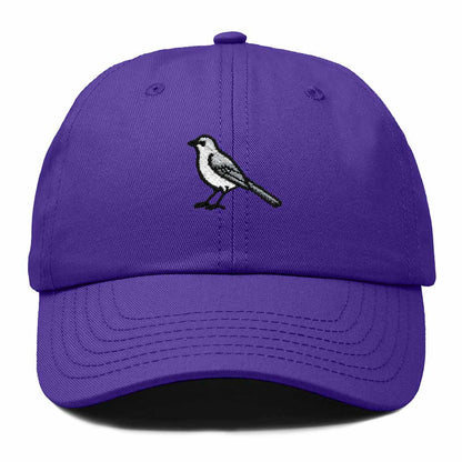 Dalix Northern Mockingbird Texas Embroidered Bird Cotton Baseball Cap Dad Hat Mens Womens Outdoor Summer in Purple