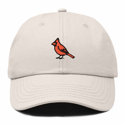 Dalix Northern Cardinal Illinois Embroidered Bird Cotton Baseball Cap Dad Hat Mens Womens Outdoor Summer in Beige
