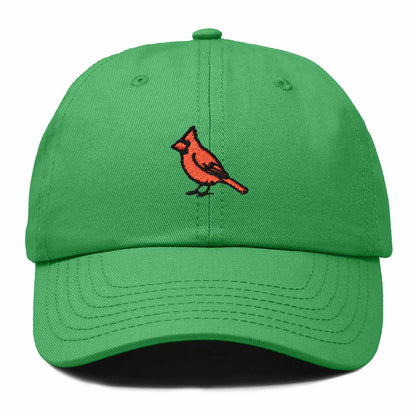 Dalix Northern Cardinal Illinois Embroidered Bird Cotton Baseball Cap Dad Hat Mens Womens Outdoor Summer in Kelly Green