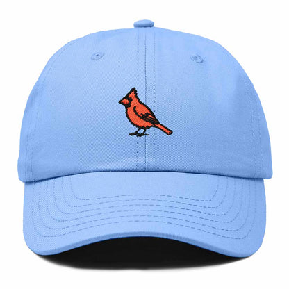 Dalix Northern Cardinal Indiana Embroidered Bird Cotton Baseball Cap Dad Hat Mens Womens Outdoor Summer in Light Blue