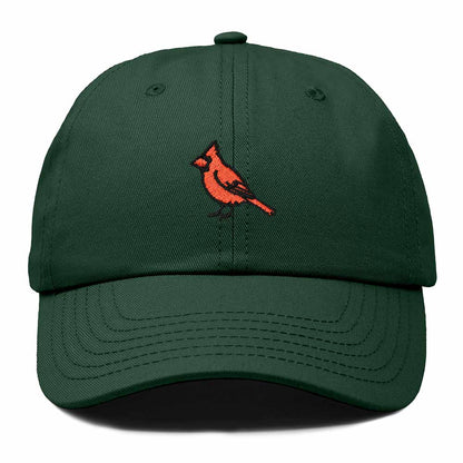 Dalix Northern Cardinal Kentucky Embroidered Bird Cotton Baseball Cap Dad Hat Mens Womens Outdoor Summer in Dark Green