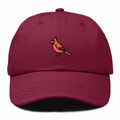 Dalix Northern Cardinal Kentucky Embroidered Bird Cotton Baseball Cap Dad Hat Mens Womens Outdoor Summer in Maroon