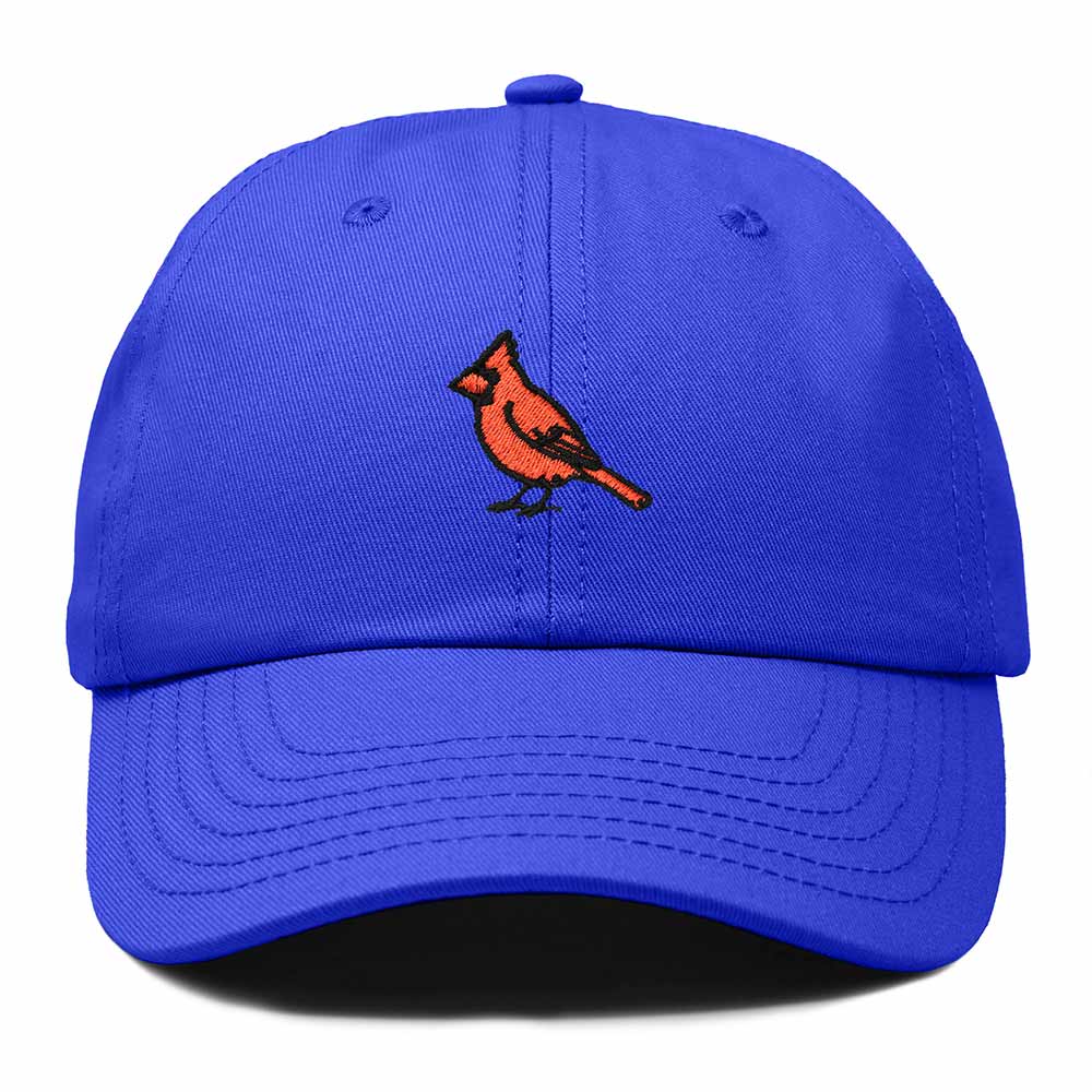 Dalix Northern Cardinal Kentucky Embroidered Bird Cotton Baseball Cap Dad Hat Mens Womens Outdoor Summer in Royal Blue