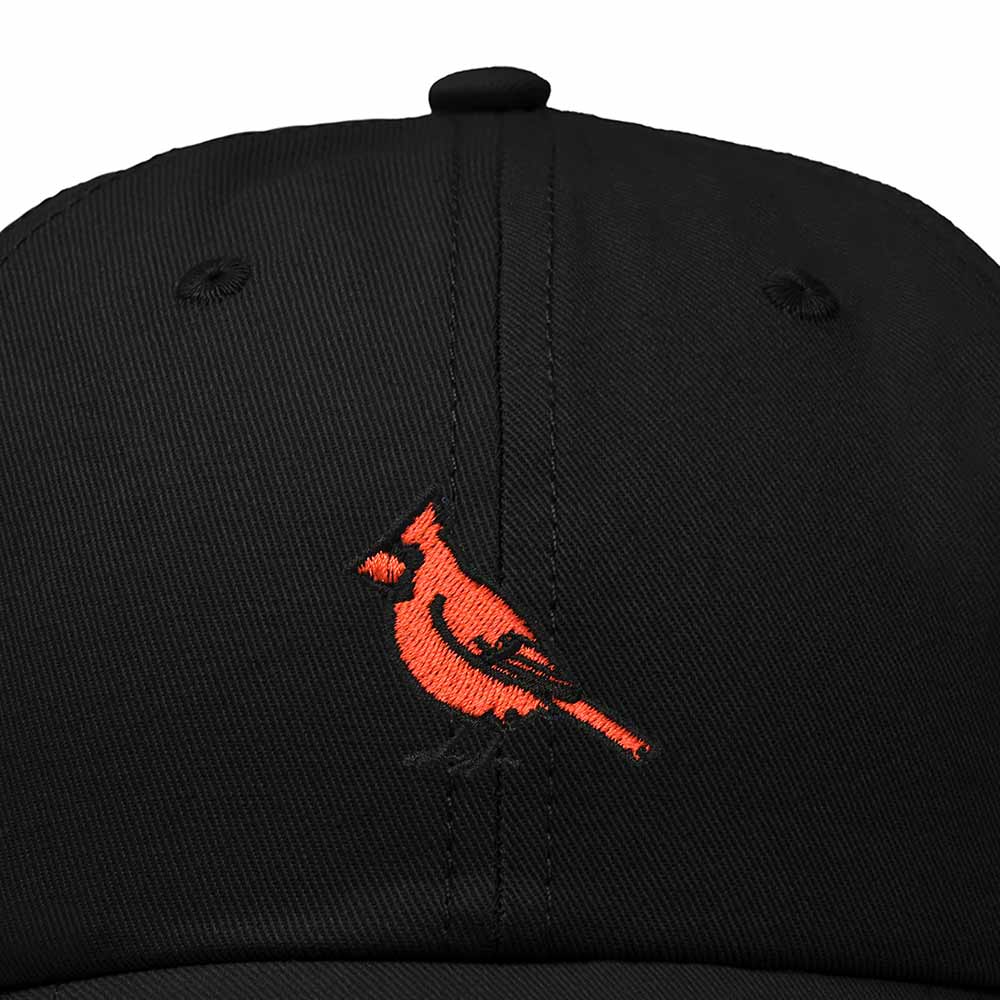 Dalix Northern Cardinal North Carolina Embroidered Bird Cotton Baseball Cap Dad Hat Mens Womens Outdoor Summer in Black
