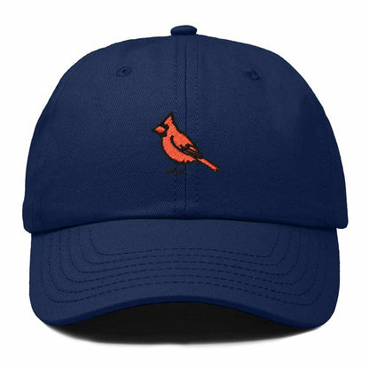 Dalix Northern Cardinal North Carolina Embroidered Bird Cotton Baseball Cap Dad Hat Mens Womens Outdoor Summer in Navy Blue