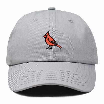 Dalix Northern Cardinal West Virginia Embroidered Bird Cotton Baseball Cap Dad Hat Mens Womens Outdoor Summer in Gray