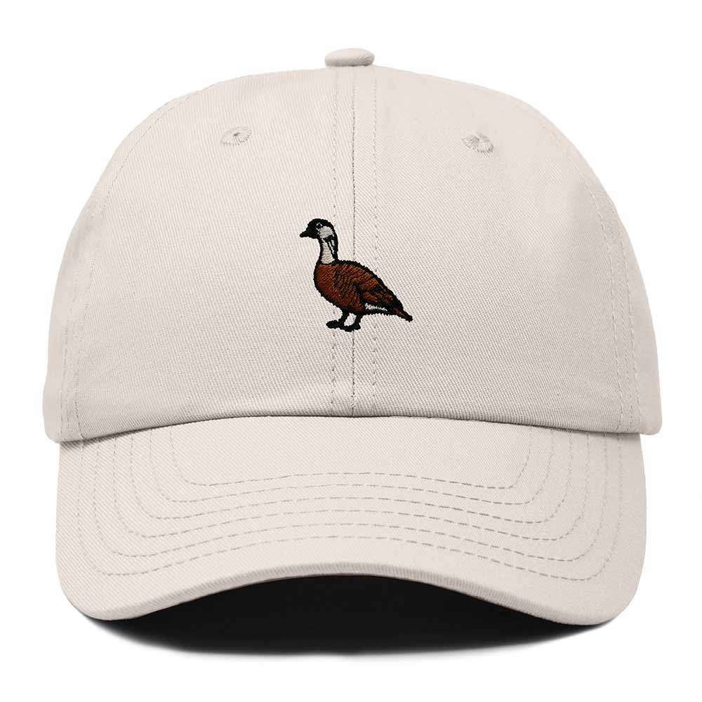 Dalix Nene Hawaii Embroidered Bird Cotton Baseball Cap Dad Hat Mens Womens Outdoor Summer in Beige
