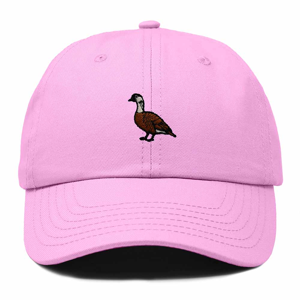 Dalix Nene Hawaii Embroidered Bird Cotton Baseball Cap Dad Hat Mens Womens Outdoor Summer in Light Pink
