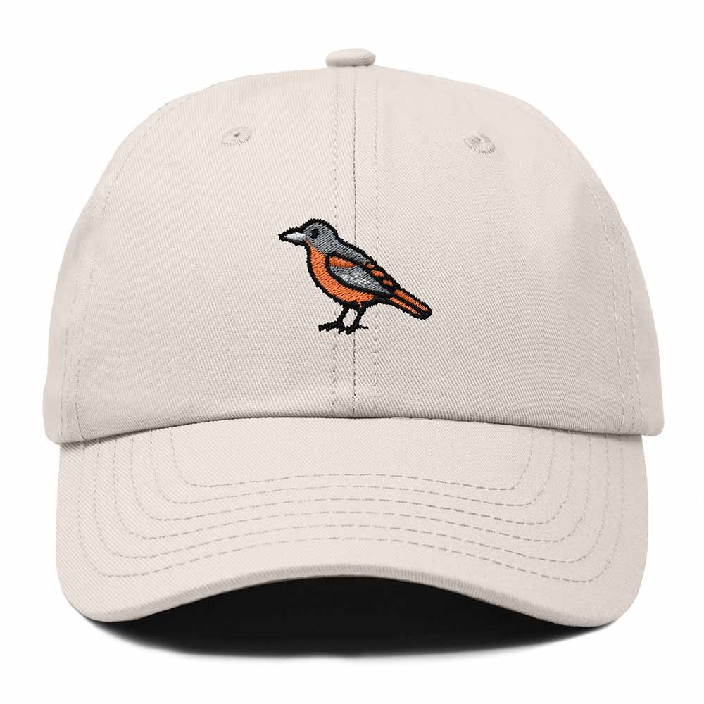 Dalix Oriole Maryland Embroidered Bird Cotton Baseball Cap Dad Hat Mens Womens Outdoor Summer in Beige
