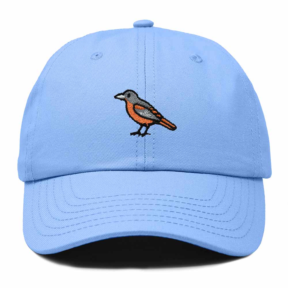 Dalix Oriole Maryland Embroidered Bird Cotton Baseball Cap Dad Hat Mens Womens Outdoor Summer in Light Blue