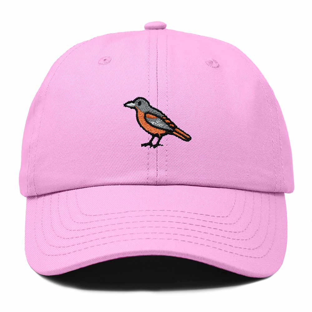 Dalix Oriole Maryland Embroidered Bird Cotton Baseball Cap Dad Hat Mens Womens Outdoor Summer in Light Pink
