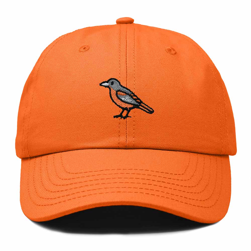 Dalix Oriole Maryland Embroidered Bird Cotton Baseball Cap Dad Hat Mens Womens Outdoor Summer in Orange