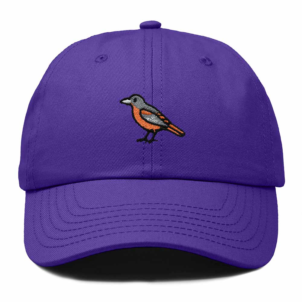 Dalix Oriole Maryland Embroidered Bird Cotton Baseball Cap Dad Hat Mens Womens Outdoor Summer in Purple