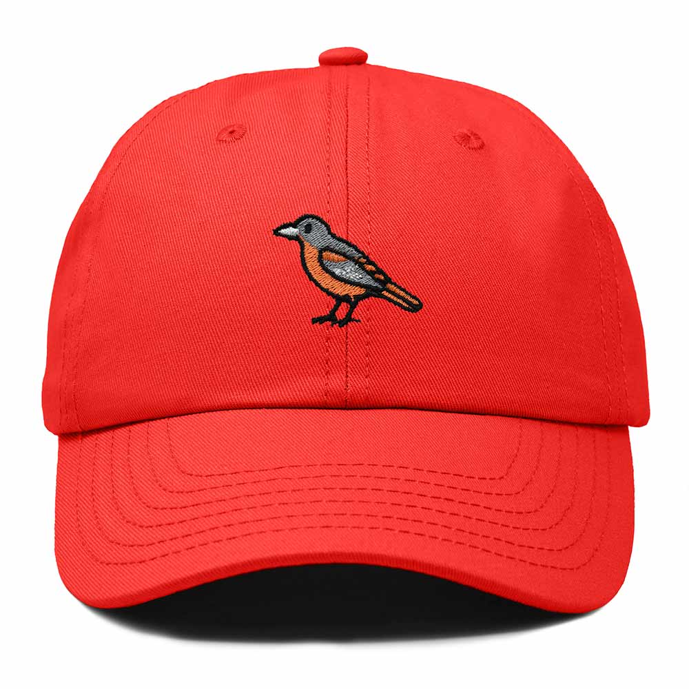 Dalix Oriole Maryland Embroidered Bird Cotton Baseball Cap Dad Hat Mens Womens Outdoor Summer in Red